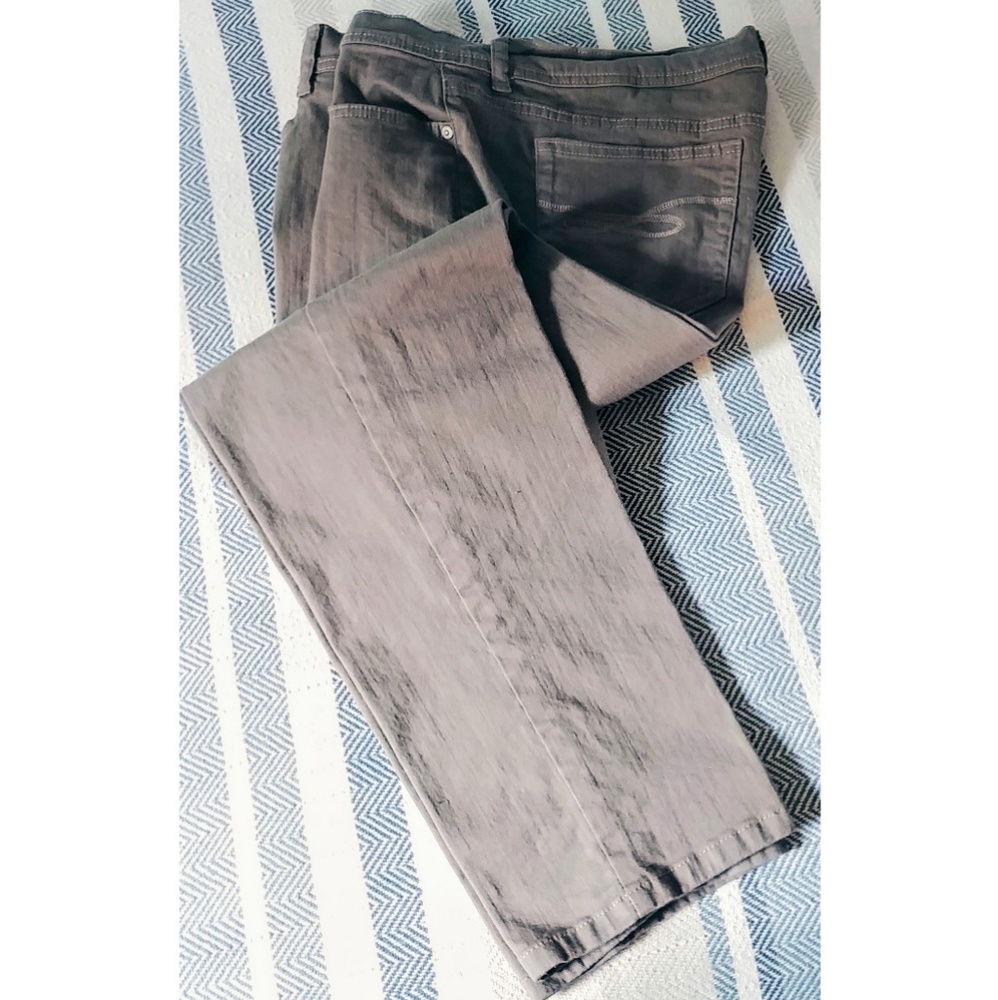 Khaki Denim Jeans 16 Petite Short